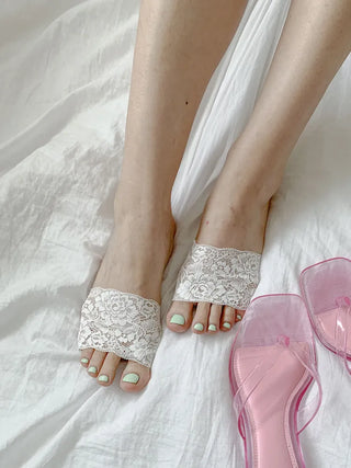 Lace Toe Socks, Roll-up Socks, Toe Flip-flops, Socks