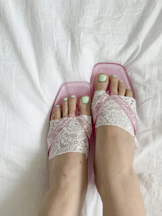 Lace Toe Socks, Roll-up Socks, Toe Flip-flops, Socks