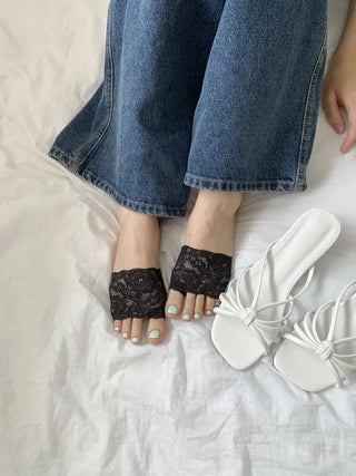 Lace Toe Socks, Roll-up Socks, Toe Flip-flops, Socks