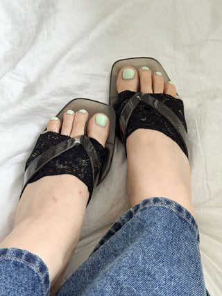 Lace Toe Socks, Roll-up Socks, Toe Flip-flops, Socks