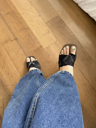 Lace Toe Socks, Roll-up Socks, Toe Flip-flops, Socks