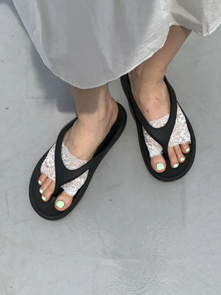 Lace Toe Socks, Roll-up Socks, Toe Flip-flops, Socks