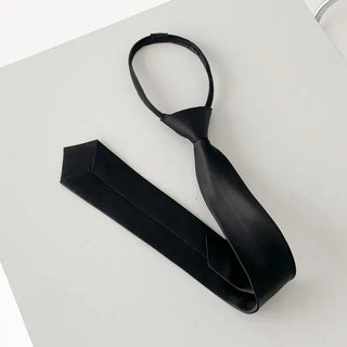 Black Basic School Uniform Preppy Look Son Min-soo Idol I AM School Look Automatic Tie