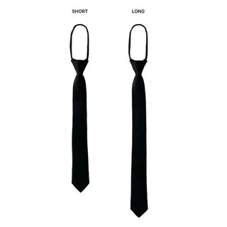 Black Basic School Uniform Preppy Look Son Min-soo Idol I AM School Look Automatic Tie