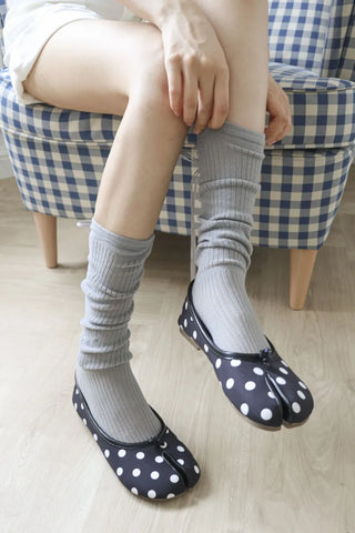 Punched Long Ribbon See-through Colored Long Knee Socks Pleated Warmer Socks