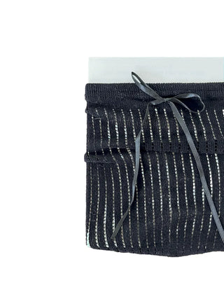Punched Long Ribbon See-through Colored Long Knee Socks Pleated Warmer Socks