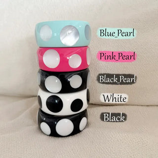 Lolly Color Big Dot Bold Bangle Bracelet