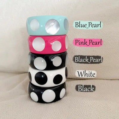 Lolly Color Big Dot Bold Bangle Bracelet