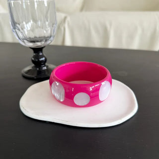 Lolly Color Big Dot Bold Bangle Bracelet