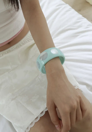 Lolly Color Big Dot Bold Bangle Bracelet
