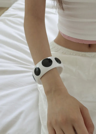 Lolly Color Big Dot Bold Bangle Bracelet