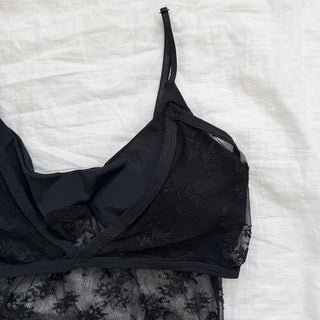 Mood Lace Flower See-through Bralette Sleeveless Top