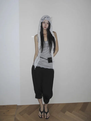 Hood Lace Flower Hair Scarf Muffler Bandana Hat