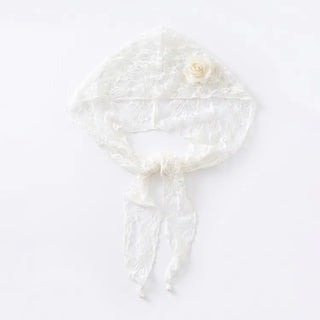 Hood Lace Flower Hair Scarf Muffler Bandana Hat