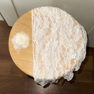 Hood Lace Flower Hair Scarf Muffler Bandana Hat