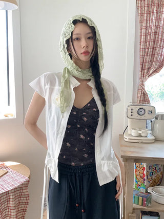 Hood Lace Flower Hair Scarf Muffler Bandana Hat
