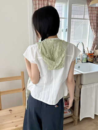 Hood Lace Flower Hair Scarf Muffler Bandana Hat