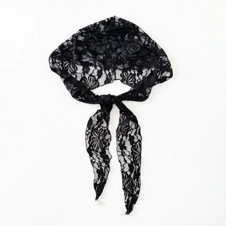 Hood Lace Flower Hair Scarf Muffler Bandana Hat