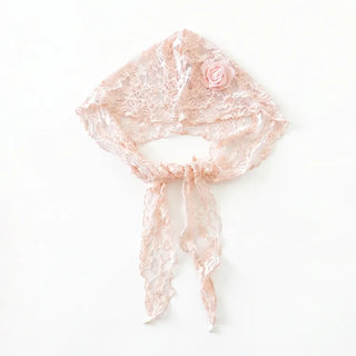 Hood Lace Flower Hair Scarf Muffler Bandana Hat