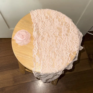 Hood Lace Flower Hair Scarf Muffler Bandana Hat