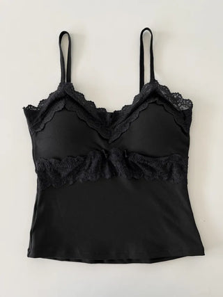 Lace Fairy See-through V-Neck Bralette Sleeveless Strappy Top