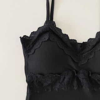 Lace Fairy See-through V-Neck Bralette Sleeveless Strappy Top