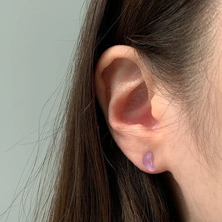 Aurora Silicone Stud Heart Moon Star Hologram Clip-on Earrings 3 Types