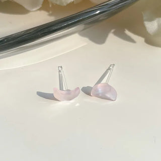 Aurora Silicone Stud Heart Moon Star Hologram Clip-on Earrings 3 Types