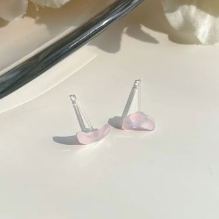 Aurora Silicone Stud Heart Moon Star Hologram Clip-on Earrings 3 Types