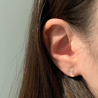 Aurora Silicone Stud Heart Moon Star Hologram Clip-on Earrings 3 Types