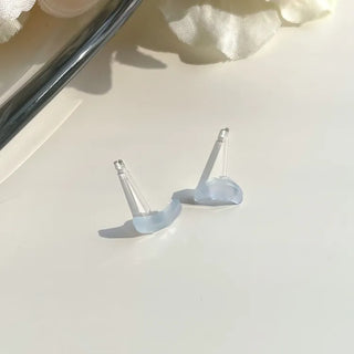 Aurora Silicone Stud Heart Moon Star Hologram Clip-on Earrings 3 Types