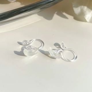 Aurora Silicone Stud Heart Moon Star Hologram Clip-on Earrings 3 Types
