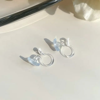 Aurora Silicone Stud Heart Moon Star Hologram Clip-on Earrings 3 Types