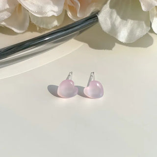 Aurora Silicone Stud Heart Moon Star Hologram Clip-on Earrings 3 Types