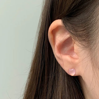 Aurora Silicone Stud Heart Moon Star Hologram Clip-on Earrings 3 Types