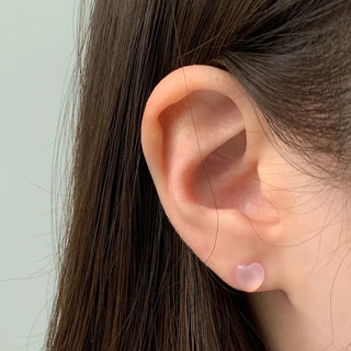 Aurora Silicone Stud Heart Moon Star Hologram Clip-on Earrings 3 Types