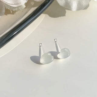 Aurora Silicone Stud Heart Moon Star Hologram Clip-on Earrings 3 Types