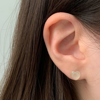 Aurora Silicone Stud Heart Moon Star Hologram Clip-on Earrings 3 Types