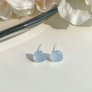 Aurora Silicone Stud Heart Moon Star Hologram Clip-on Earrings 3 Types