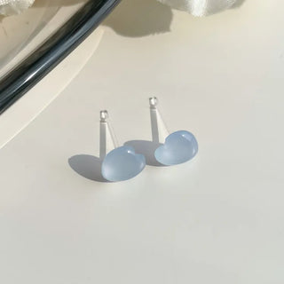 Aurora Silicone Stud Heart Moon Star Hologram Clip-on Earrings 3 Types