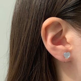 Aurora Silicone Stud Heart Moon Star Hologram Clip-on Earrings 3 Types