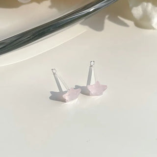 Aurora Silicone Stud Heart Moon Star Hologram Clip-on Earrings 3 Types