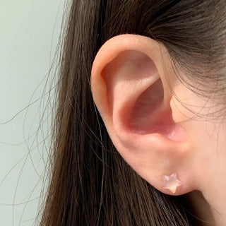 Aurora Silicone Stud Heart Moon Star Hologram Clip-on Earrings 3 Types