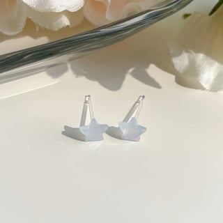 Aurora Silicone Stud Heart Moon Star Hologram Clip-on Earrings 3 Types
