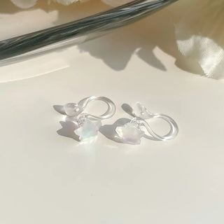 Aurora Silicone Stud Heart Moon Star Hologram Clip-on Earrings 3 Types
