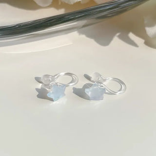 Aurora Silicone Stud Heart Moon Star Hologram Clip-on Earrings 3 Types