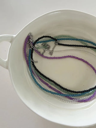 Candy Beads Translucent Acrylic Colored Summer Bead Necklace