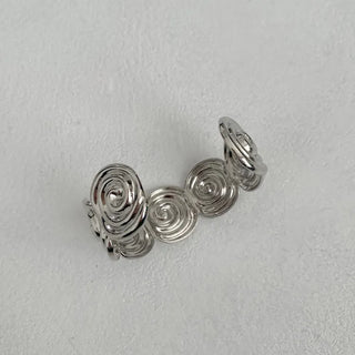 Snail Circle Line Bold Open Bangle Bracelet