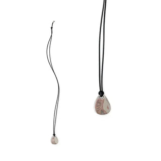 Silver Charm Bold Drop Pendant Long String Necklace