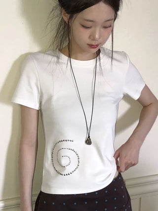 Silver Charm Bold Drop Pendant Long String Necklace